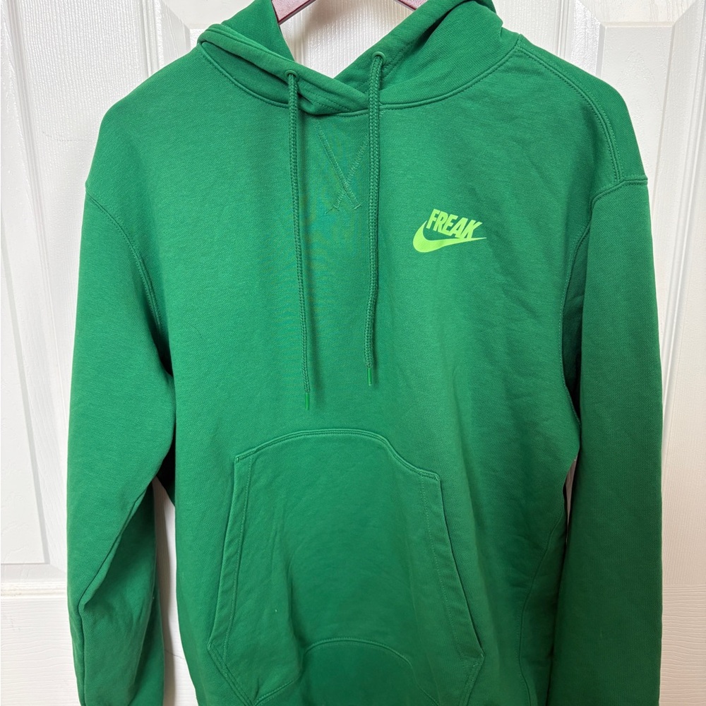 Nike Men's Green Hoodie with Greek Freak Logo
